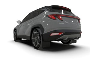 Hyundai Tucson Mud Flap - Rally Armor - UR Series with Grey Logo - Black - `22-`24